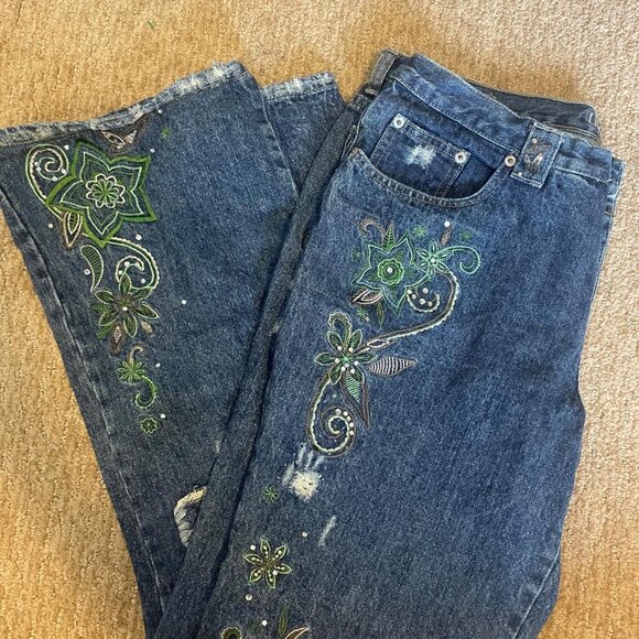 Women's Blue and Navy Jeans - Picture 1 of 3